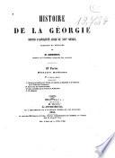 Histoire de la Géorgie depuis l'Antiquité jusqu'au XIXe siècle