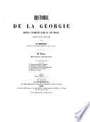 Histoire de la Géorgie depuis l'Antiquité jusqu'au XIXe siècle