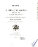 Histoire de la guerre de Navarre en 1276 et 1277