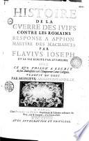 Histoire de la guerre des Juifs contre les Romains