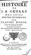 Histoire de la guerre des juifs contre les Romains