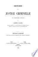 Histoire de la justice criminelle au seizième siècle