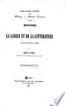 Histoire de la Langue et de la Littérature Provençales ... Extrait des Annales des Universités de Belgique, etc