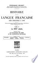 Histoire de la langue française des origines à 1900