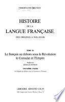 Histoire de la langue française des origines à 1900