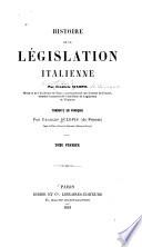 Histoire de la législation italienne