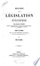 Histoire de la législation italienne par Frédéric Sclopis