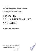 Histoire de la littérature anglaise