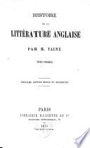 Histoire de la littérature anglaise