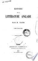 Histoire de la littérature anglaise par H. Taine