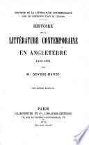 Histoire de la littérature contemporaine en Angleterre, 1830-1874