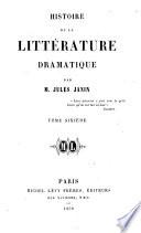 Histoire de la littérature dramatique