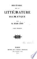Histoire de la littérature dramatique