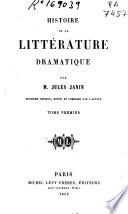 Histoire de la littérature dramatique