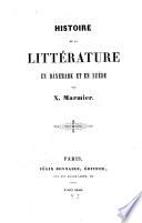 Histoire de la litterature en Danemark et Suede