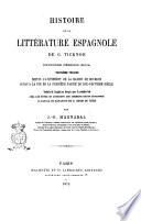 Histoire de la littérature espagnole de G. Ticknor