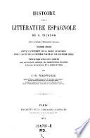Histoire de la litterature espagnole