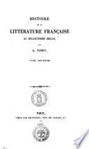 Histoire de la litterature francaise au 18. siecle
