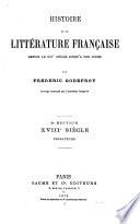 Histoire de la littérature française depuis le XVIe siècle jusqu'à nos jours