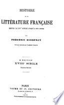 Histoire de la littérature française depuis le XVIe siècle jusqu' à nos jours