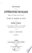 Histoire de la littérature française depuis le XVIe siècle jusqu'à nos jours