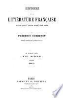 Histoire de la littérature française depuis le XVIe siècle jusqu' à nos jours
