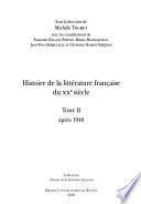 Histoire de la littérature française du XXe siècle