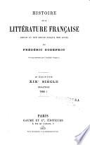 Histoire de la littérature française