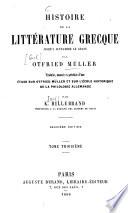 Histoire de la littérature grècque jusqu' à Alexandre le Grand