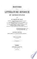Histoire de la littérature hindouie et hindoustanie