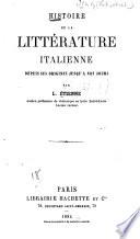 Histoire de la littérature italienne