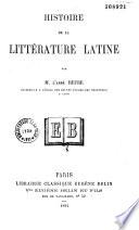 Histoire de la littérature latine