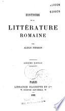 Histoire de la littérature romaine