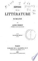 Histoire de la littérature romaine