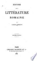 Histoire de la littérature romaine