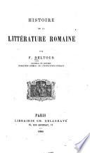 Histoire de la littérature romaine