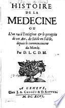 Histoire de la médecine ...