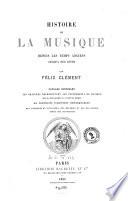 Histoire de la musique depuis les temps anciens jusqu'à nos jours