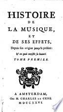 Histoire de la musique et de ses effets