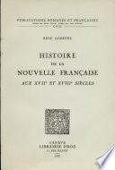 Histoire de la nouvelle française aux 17e et 18e siècles