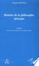 Histoire de la philosophie africaine