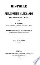 Histoire de la philosophie allemande depuis Kant jusqu'a Hegel
