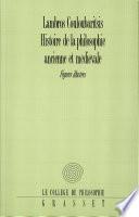 Histoire de la philosophie ancienne et médiévale
