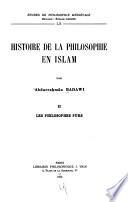 Histoire de la philosophie en Islam: Les philosophes purs