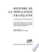 Histoire de la population française: Des origines à la Renaissance