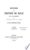 Histoire de la prévôté de Bavay
