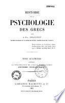 Histoire de la psychologie des grecs