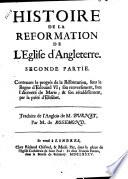 Histoire de la reformation de l'eglise d'Angleterre