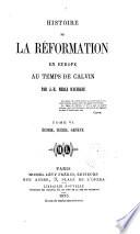 Histoire de la réformation en Europa au temps de Calvin