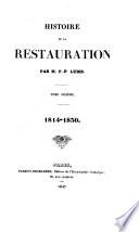 Histoire de la Restauration 1814-1830